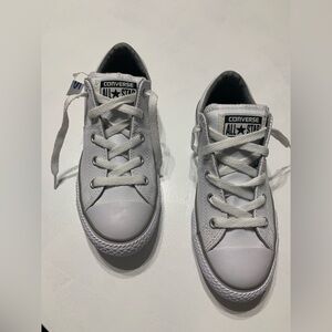 Leather Converse Kids Classic White Sneakers